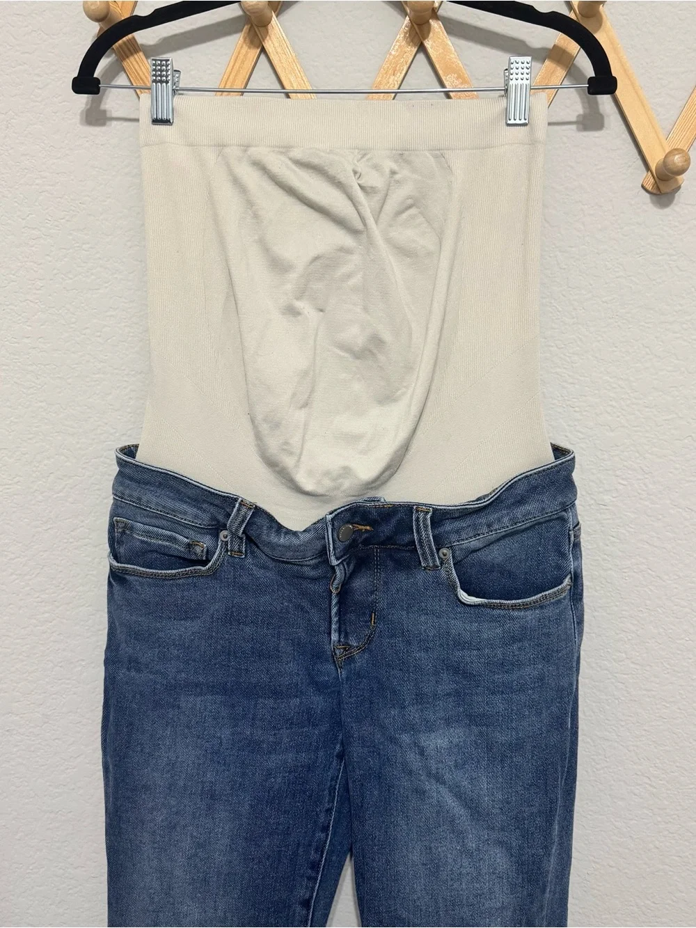 Blanqi Maternity Flare Cotton Blend Jeans Size 10
